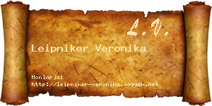 Leipniker Veronika névjegykártya